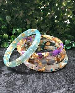 PARFECT RAINBOW BANGIES BANGLES UNIQUE COLORÉ RÉSINE BANGLES FASHION Caractéristiques Inde Fête Acrylique Résine Designer À La Main - Product Image 4