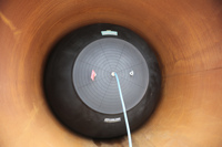 Bouchon de tuyau gonflable modèle Plugline IPS (matériau NBR/EPDM) Gamme DN50mm-4200mm Pression 1,5-2,5 bars Température -40°C à 70°C EN