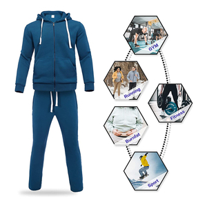Hot Selling Top Design Tracksuit Men Full Zip Athletic <b>Sport</b> Outfits 2 Piece Hooded Jogging Sweatsuits for Men - Product Image 5