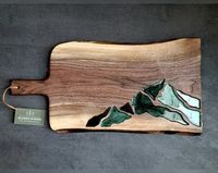 Planche à découper en bois et résine, écologique, style moderne, couleur, taille et design personnalisables, forme rectangulaire, pour la maison et l'hôtel