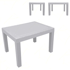Progarden Lounge Set 2 poltrone in polipropilene bianco con Rattan Line Akita tavolino da giardino interno esterno - Product Image 3