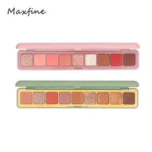 High Quality Beauty Supplies Manufacturer Customize Pigmented 9 Colors Eye Shadow Palette Cardboard Mirror EyeShadow