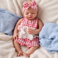 Poupée réaliste Bébé Reborn de 16 pouces Babeside Barry, corps entier en silicone platine, fille endormie, mini jouet souple, poupée de mode
