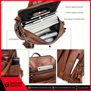 Vente chaude de haute qualité en cuir véritable sac de sport nouveau Design sac de voyage à la mode pour les femmes fermeture à glissière - Product Image 5