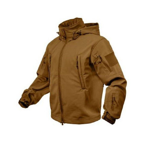 Veste Softshell légère à combinaison orange et marron Veste de chasse à capuche avec logo personnalisé Veste d'extérieur de haute qualité - Product Image 5