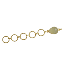 Bracelet en Prehnite de Laxmi Jewellers, ajustable, plaqué or 24 carats, bijoux classiques pour femmes, chaîne à maillons, excellente qualité