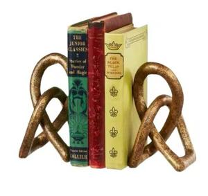 Wholesale Bookend Modern Elegant Unique Fancy Nickle Creative <b>Book</b> Stopper Metal Bookends for Shelves Decorative - Product Image 5