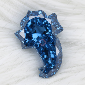 เพชรฟองดองสีน้ำเงินแฟนซี VVS ขนาด 5 กะรัต ผลิตในห้องปฏิบัติการโดยใช้เทคนิค HPHT CVD ได้รับการรับรองจาก IGI และ GIA สำหรับขายส่ง - Product Image 3