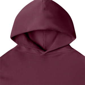 Sweat à capuche bordeaux personnalisé pour homme |   Sweat-shirt surdimensionné bordeaux |   Fabricant de sweats à capuche en molleton pour équipes sportives, vêtements décontractés OEM en gros - Product Image 5