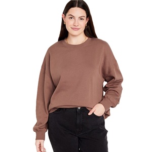 Diseño personalizado de mujer 2025 Otoño Invierno pulóver sudadera de manga larga completa frente suelto ajuste Casual Anti-Pilling Crop Tops - Product Image 2