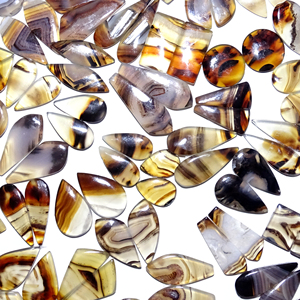 Paires de cabochons en agate naturelle du Montana, pierres précieuses polies de haute qualité, tailles personnalisables pour la fabrication de bijoux - Product Image 2