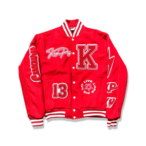 LOW quantité minimale de commande Vestes pour hommes Fashion Loose Varsity Patches en chenille personnalisés Letterman College Bomber Baseball Jacket - Product Image 1