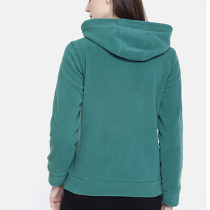 Sudaderas con capucha de manga larga para mujer de moda sólida personalizada para invierno con logotipo frontal venta directa de fábrica - Product Image 4