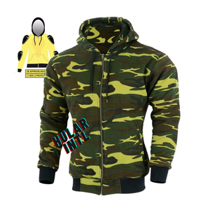 Sudadera con capucha personalizada para hombre Sudadera con capucha acolchada para moto con acolchado aprobado por CE - Product Image 3