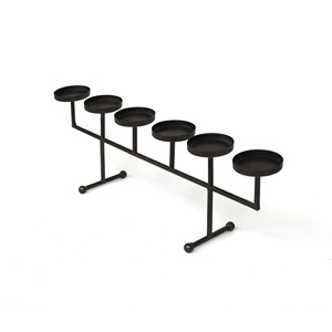 เชิงเทียนโลหะรูปทรงเรขาคณิตที่มีสไตล์สำหรับการตกแต่งภายในที่ทันสมัยตัวหนาสำหรับงานแต่งงานและคริสต์มาส - Product Image 6