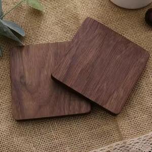 Juego de Posavasos Minimalistas de Madera para Café, Té y Bebidas, Posavasos de Madera Hechos a Mano, Resistentes al Calor, Decoración de Mesa - Product Image 5