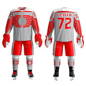 Nouvelle mode uniforme de hockey sur glace personnalisé Premium 100% maillot de sport en polyester Logo personnalisé ensemble de vêtements de sport d'entraînement en équipe - Product Image 5