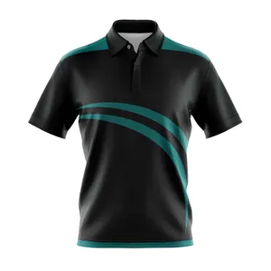 Desain kustom kaus Polo kerah Golf pria katun poliester 100% seragam Logo bordir pintar olahraga luar ruangan polos kualitas tinggi