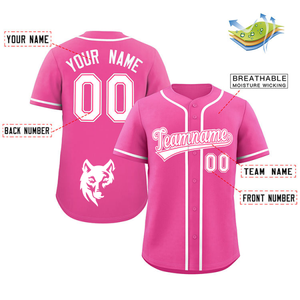 เสื้อเบสบอลของผู้ชายพิมพ์ลายดิจิทัลกระดุมฮิปฮอปชุดเสื้อเจอร์ซี่ลายปักตัวอักษรกำหนดได้เอง - Product Image 5