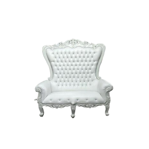 Meubles de mariage, canapé moderne en velours blanc, canapé de mariage, fête - Product Image 1