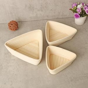 Handmade Eco Friendly 100% Natural Triangle Rattan Food Safe <b>Bread</b> Proofing <b>Basket</b> Banneton <b>Baskets</b> Dough Bowls - Product Image 6