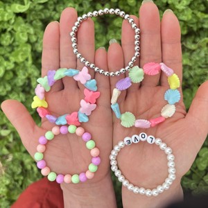 <span class=keywords><strong>Bracelet</strong></span> en résine en forme de boule pour enfants PFT, cadeau pour filles, design floral - Product Image 4