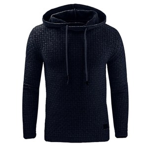 Pull-over blanc à col rond pour hommes personnalisé sweat-shirt à capuche en éponge française avec imprimé blanc à carreaux coton spandex haut polaire d'hiver - Product Image 6