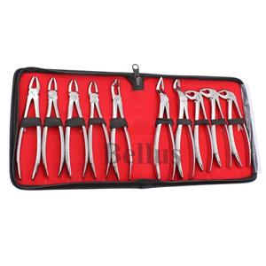 Kit de pinces d'extraction de dents adultes professionnel 10pc outils de dentisterie ensemble d'équipement dentaire pour les procédures d'extraction chirurgicale - Product Image 2