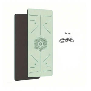 Juego de Tapetes de Yoga Antideslizantes Ecológicos para Mujer, Tapete de Pilates y Fitness de TPE Grueso y Caucho Natural, Diseño Plegable - Product Image 1