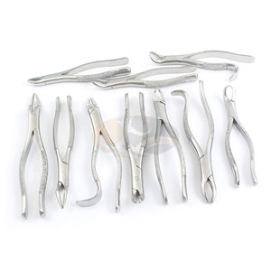 Ensemble de pinces d'extraction dentaire en acier inoxydable 10 pièces Instruments médicaux d'extraction de dents professionnels dentistes chirurgie buccale - Product Image 1
