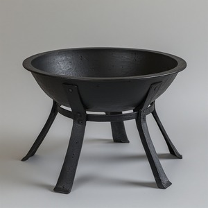 Modern Heavy Duty Metal Firepit Designed for Outdoor <b>Gardens</b> Patios Terraces-<b>Wood</b> <b>Burning</b> Powder Coated Providing Warmth Comfort - Product Image 1