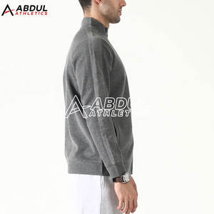 Sudadera con cremallera de mezcla de algodón para hombre, cómoda sudadera de moda informal de calle para uso diario - Product Image 4