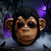 Masque de singe intégral respirant et tendance pour adultes – Déguisement animalier décoratif pour Halloween, fêtes et cosplay