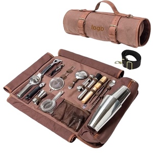 Organisateur de rouleau de voyage en métal de conception professionnelle de France pour outils de barman outils de barre sac de barman de Cocktail - Product Image 3