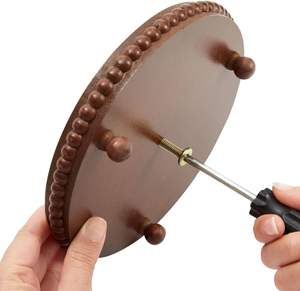 Porte-serviettes en papier rustique en bois pour l'organisation de la cuisine, support debout en détresse pour la décoration intérieure moderne, comptoir - Product Image 4