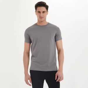 Impresión de moda HeavyWeight 100% algodón al por mayor camiseta de hombre personalizada impresión lisa hombres camisetas de alta calidad hombres camiseta - Product Image 2