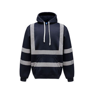 Sweat à capuche de sécurité réfléchissant haute visibilité personnalisé pour l'hiver, avec logo personnalisé, veste de sécurité à manches longues pour hommes - Product Image 5