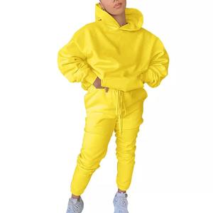 Ensemble de jogging pour femme en molleton de coton décontracté de haute qualité OEM, séchage rapide, tailles XS-XL, imprimé, sweat-shirt long et pantalon - Product Image 5