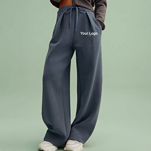 2026 New Arrival Loose Fit Breathable Sports Jogging Sweatpants for Womens Custom Screen Printed Logo <b>Elastic</b> Waistband Pants - Product Image 1