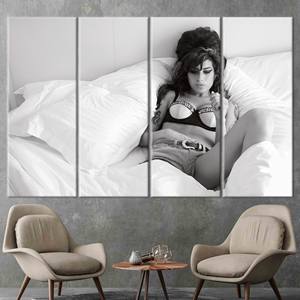 ภาพพิมพ์บนผ้าใบของเอมี่ ไวน์เฮาส์ - ของตกแต่งศิลปะนักร้องชื่อดัง,4P: ภาพพิมพ์แบบห่อหุ้ม - Product Image 1