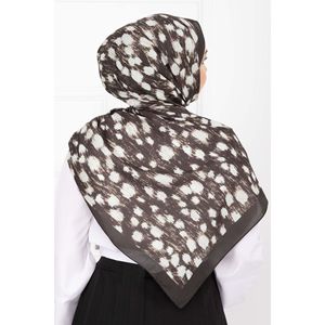 Série de foulards carrés à motif bambou -14, fabriqués en tissu chiffon - Product Image 3