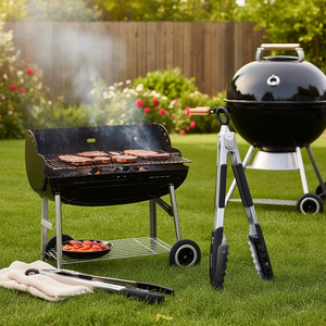 Pinzas para Barbacoa PROLINE de 23 cm, Acero Inoxidable, Negro Cromado 03041, Utensilios Largos para Asar y Limpiar, Accesorios Esenciales para Barbacoa - Product Image 3