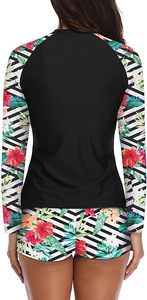 Protège-éruptions cutanées à imprimé floral personnalisé pour femmes les plus vendues Protège-éruptions cutanées en tissu mélangé de Spandex léger et respirant aux meilleurs prix - Product Image 6