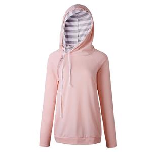 Meilleure vente de sweats à capuche en coton 100% pour femmes hiver confortable élégant couleurs unies Style décontracté prix d'usine - Product Image 5