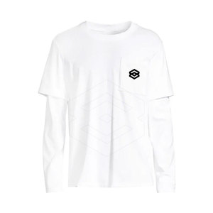 2025เสื้อยืดสองชั้นสำหรับผู้ชายผ้าคอตตอนโพลีเอสเตอร์ - Product Image 5