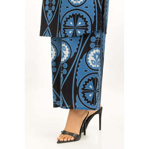 ชุดเซ็ต 2 ชิ้น ผ้าชีฟองแคมบริกพิมพ์ลาย ระบายอากาศได้ดี สไตล์โบฮีเมียน สำหรับผู้หญิง รุ่น IPST-44835 เหมาะสำหรับใส่ลำลองในฤดูใบไม้ผลิ/ฤดูร้อน ไซส์ XS - Product Image 3