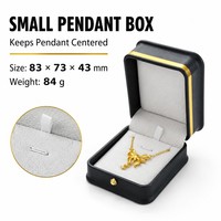 Großhandel Fabrik Schmuckbox Leder-Schmuckreisebox Schwarze Schmuckbox mit individuellem Logo für Ring-, Ohrring- und Halskettenverpackung
