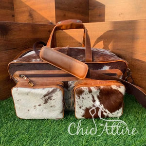 Cowhide Leather Custom Branded Nappy Bag Western Little Cowboy Cowgirl Baby Accessories Pregnancy Gift Baby <b>Shower</b> Gift Newborn - Product Image 1