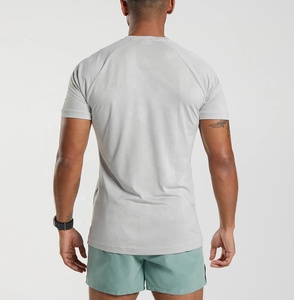2025 nuevo estilo Camiseta de cuello redondo para hombre 100% algodón Casual de manga corta de tela de punto alto camiseta de estilo de timbres sólidos - Product Image 5