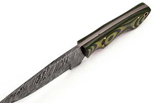 Sizzco personalizado hecho a mano de acero de Damasco hoja fija caza Camping Skinner cuchillo hermoso cuchillo de utilidad con mango de Micarta - Product Image 4